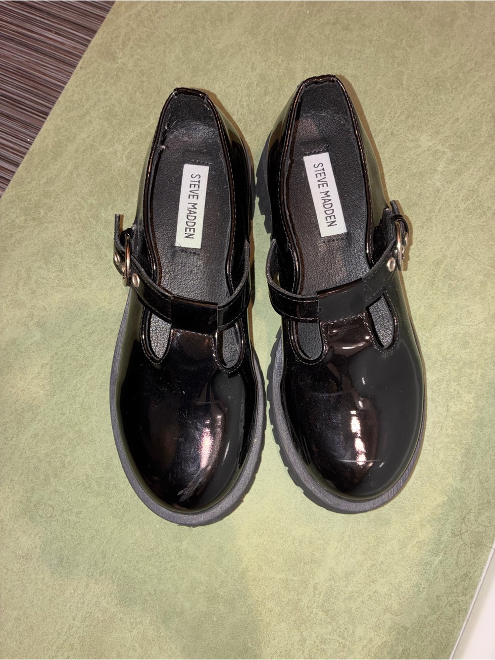 Steve Madden Black Patent Mary Jane Shoes